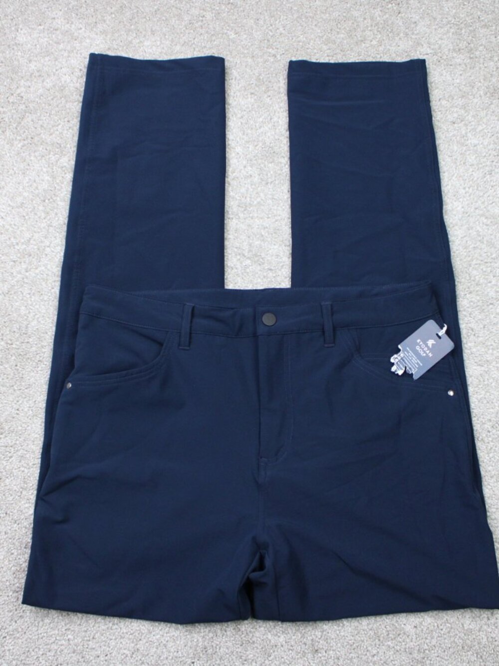 Kyodan Golf Pants NWT Mens 32x32 Blue Flat Front Polyester Stretch Straight Leg